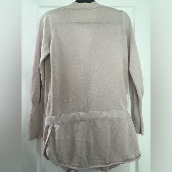 Brunello Cucinelli Beige Knit Belted Button Front Cardigan Elegant Sweater large - Picture 5 of 6